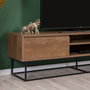 Hanah Home Laxus Takım 10 Conjunto de Muebles de Salón Nogal y Negro